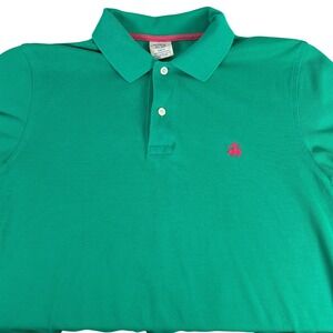Brooks Brothers Polo Shirt Men Medium Green Slim Fit Supima Cotton Performance